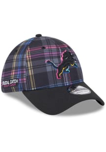 New Era Detroit Lions Mens Black 2024 Crucial Catch 39THIRTY Flex Hat