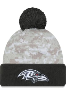 New Era Baltimore Ravens White 2024 Salute to Service Sport Mens Knit Hat