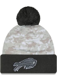 New Era Buffalo Bills White 2024 Salute to Service Sport Mens Knit Hat