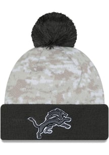 New Era Detroit Lions White 2024 Salute to Service Sport Mens Knit Hat