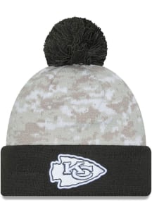 New Era Kansas City Chiefs White 2024 Salute to Service Sport Mens Knit Hat