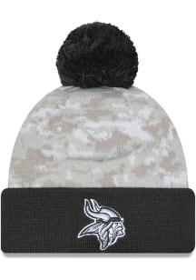 New Era Minnesota Vikings White 2024 Salute to Service Sport Mens Knit Hat