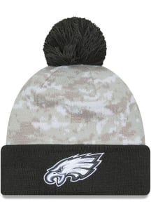 New Era Philadelphia Eagles White 2024 Salute to Service Sport Mens Knit Hat