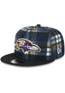 New Era Baltimore Ravens Black 2024 Sideline Statement 9FIFTY Mens Snapback Hat