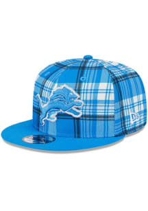 New Era Detroit Lions Blue 2024 Sideline Statement 9FIFTY Mens Snapback Hat