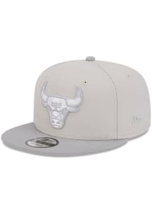 New Era Chicago Bulls Grey Grey Visor Color Pack 2T 9FIFTY Mens Snapback Hat