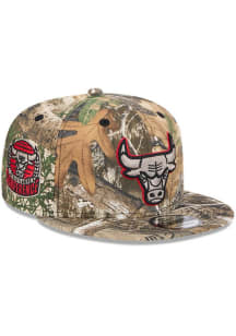 New Era Chicago Bulls Green Camo 9FIFTY Mens Snapback Hat