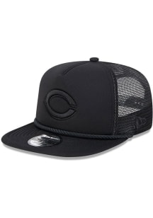 New Era Cincinnati Reds Black Tone Rope Golfer Trucker Mens Snapback Hat