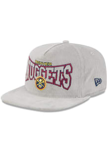 New Era Denver Nuggets Grey Cord Golfer Mens Snapback Hat