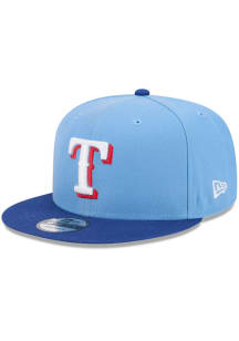 New Era Texas Rangers Light Blue 2T Evergreen 9FIFTY Mens Snapback Hat