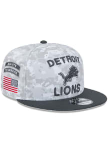 New Era Detroit Lions White 2024 Salute to Service 9FIFTY Mens Snapback Hat