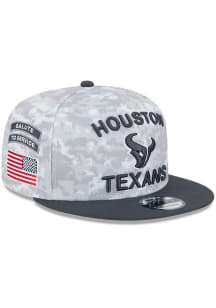 New Era Houston Texans White 2024 Salute to Service 9FIFTY Mens Snapback Hat