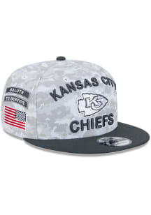 New Era Kansas City Chiefs White 2024 Salute to Service 9FIFTY Mens Snapback Hat