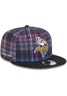 New Era Minnesota Vikings Black 2024 Crucial Catch 9FIFTY Mens Snapback Hat