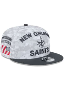 New Era New Orleans Saints White 2024 Salute to Service 9FIFTY Mens Snapback Hat