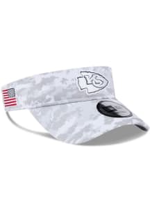 New Era Kansas City Chiefs Mens White 2026 Salute to Service Visor Adjustable Visor