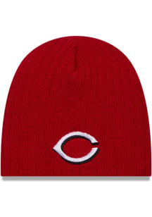 New Era Cincinnati Reds Evergreen Mini Fan Baby Knit Hat - Red