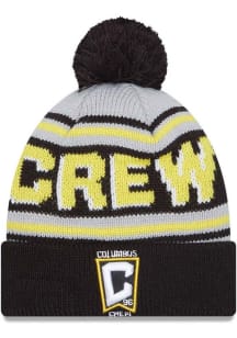 New Era Columbus Crew Yellow Evergreen Cuff Pom Mens Knit Hat