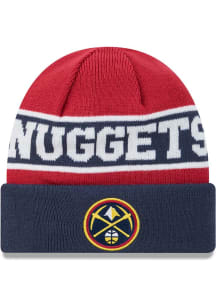 New Era Denver Nuggets Navy Blue Reverse Cuff Mens Knit Hat