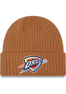 New Era Oklahoma City Thunder Brown Color Pack OTC Logo Cuff Mens Knit Hat