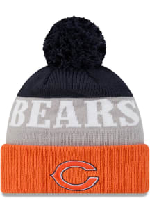 New Era Chicago Bears Navy Blue Shaded Cuff Pom Mens Knit Hat