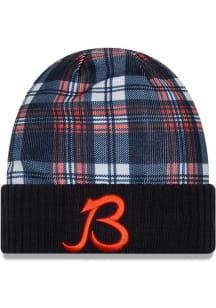 New Era Chicago Bears Navy Blue 2024 Sideline Statement Cuff Design Mens Knit Hat