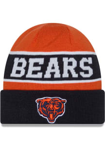 New Era Chicago Bears Navy Blue Reverse Cuff Mens Knit Hat