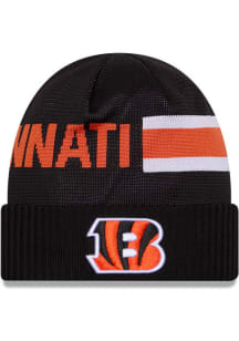 New Era Cincinnati Bengals Black 2024 Sideline Tech Mens Knit Hat