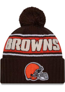 New Era Cleveland Browns Brown 2024 Sideline OTC Sport Cuff Mens Knit Hat