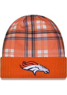 New Era Denver Broncos Orange 2024 Sideline Statement Cuff Mens Knit Hat