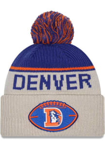 New Era Denver Broncos Ivory 2024 Sideline Historic Sport Cuff Mens Knit Hat