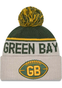 New Era Green Bay Packers Ivory 2024 Sideline Historic Sport Cuff Mens Knit Hat