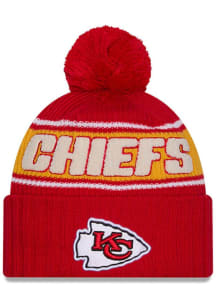 New Era Kansas City Chiefs Red 2024 Sideline OTC Sport Cuff Mens Knit Hat