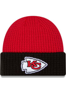 New Era Kansas City Chiefs Red Waffled 2T Cuff Mens Knit Hat