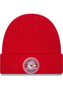 New Era Kansas City Chiefs Red Patched Cuff Mens Knit Hat
