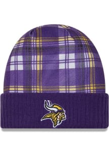 New Era Minnesota Vikings Purple 2024 Sideline Statement Cuff Mens Knit Hat