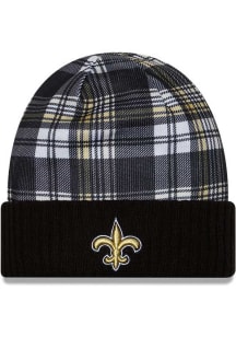 New Era New Orleans Saints Black 2024 Sideline Statement Cuff Mens Knit Hat