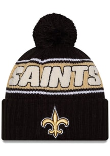 New Era New Orleans Saints Black 2024 Sideline OTC Sport Cuff Mens Knit Hat