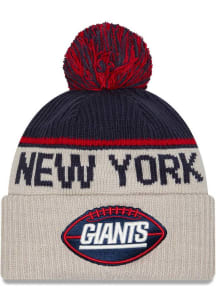 New Era New York Giants Ivory 2024 Sideline Historic Sport Cuff Mens Knit Hat