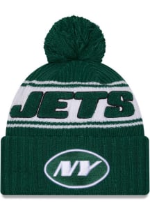 New Era New York Jets Green 2024 Sideline OTC Sport Cuff Mens Knit Hat