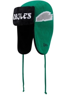 New Era Philadelphia Eagles Green Evergreen Helmet Trapper Mens Knit Hat