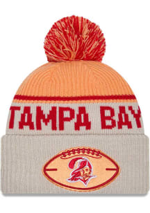 New Era Tampa Bay Buccaneers Ivory 2024 Sideline Historic Sport Cuff Mens Knit Hat