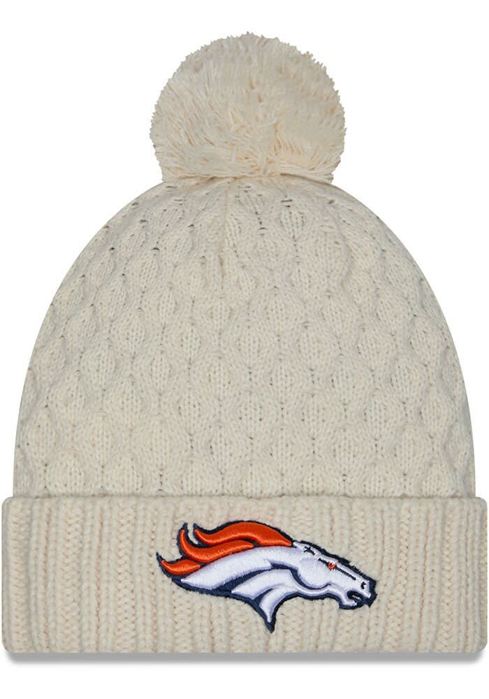 Denver Broncos Women\'s Duel Pom Knit Hat New Era Gray One Size Denver Broncos New Era Women main image 3