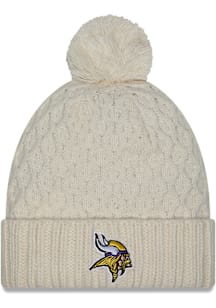 New Era Minnesota Vikings White Chunky Cuff Pom Womens Knit Hat