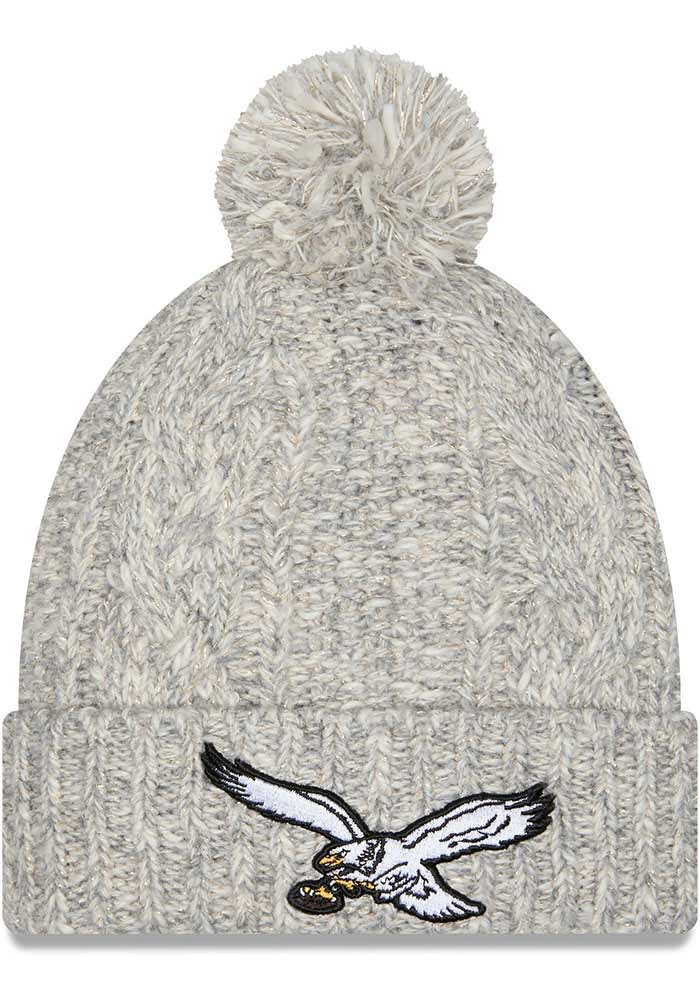 Women\'s New Era Philadelphia Eagles Beanie Hat One Size Gray PHILADELPHIA EAGLES NFL NEW ERA OFFICIAL ON FIELD SIDELINE  main image 2