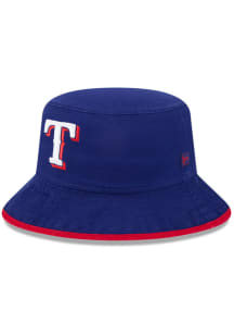 New Era Texas Rangers Blue Evergreen Mini Fan Youth Bucket Hat