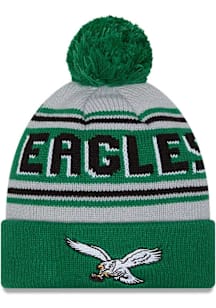 New Era Philadelphia Eagles Kelly Green Evergreen Cuff Pom Mens Knit Hat