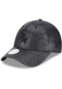 New Era Chicago White Sox Black Sparkly 9FORTY Womens Adjustable Hat