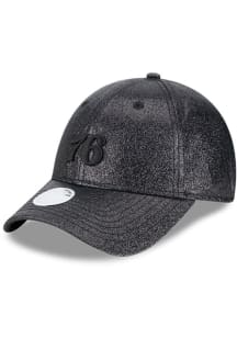 New Era Philadelphia 76ers Black Sparkly 9FORTY Womens Adjustable Hat