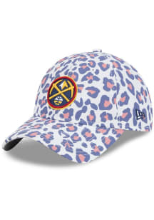 New Era Denver Nuggets White OTC Active Catty 9TWENTY Womens Adjustable Hat